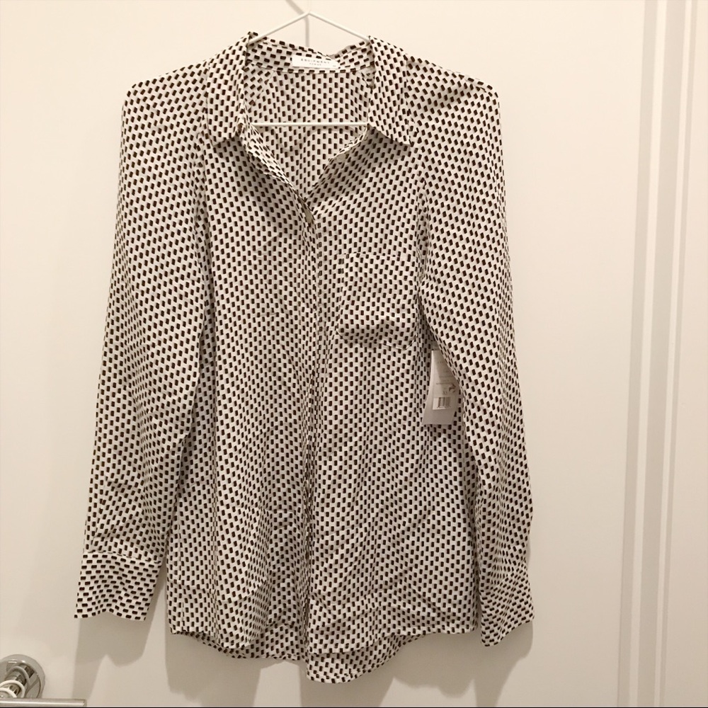 Equipment Quinn silk collared shirt NWT